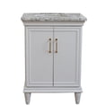 thumbnail image 2 of 25 in. Single Wooden Vanity  White with White Carrara Oval Sink, 2 of 12