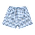 thumbnail image 4 of MNCEKFOD Pnats for Girls Plaid Athletic Shorts Elasticated Waist Lightweight Summer Casual Leisurel Kids Pants Blue 5-6 T, 4 of 4