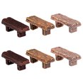 thumbnail image 1 of 6 Pcs Mini Tabourets en Bois Simulés Tabourets de Micro Paysage Décors Tabourets en Résine DIY, 1 of 9