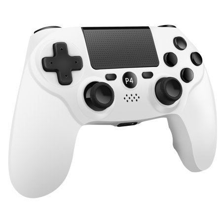 Wireless Gamepad Compatible with PS-4/Pro/Slim/PC with Motion Motors and Audio Function, Mini LED Indicator, USB Cable and Anti-Slip