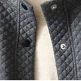thumbnail image 6 of SuDongPo Warm Coat for Women Solid Color Long Sleeve Half Zipper Button Pocket Baseball Jackets Plus Size Loose Casual Outerwear Fall Winter Fashion Ladies Soft Jackets, 6 of 7