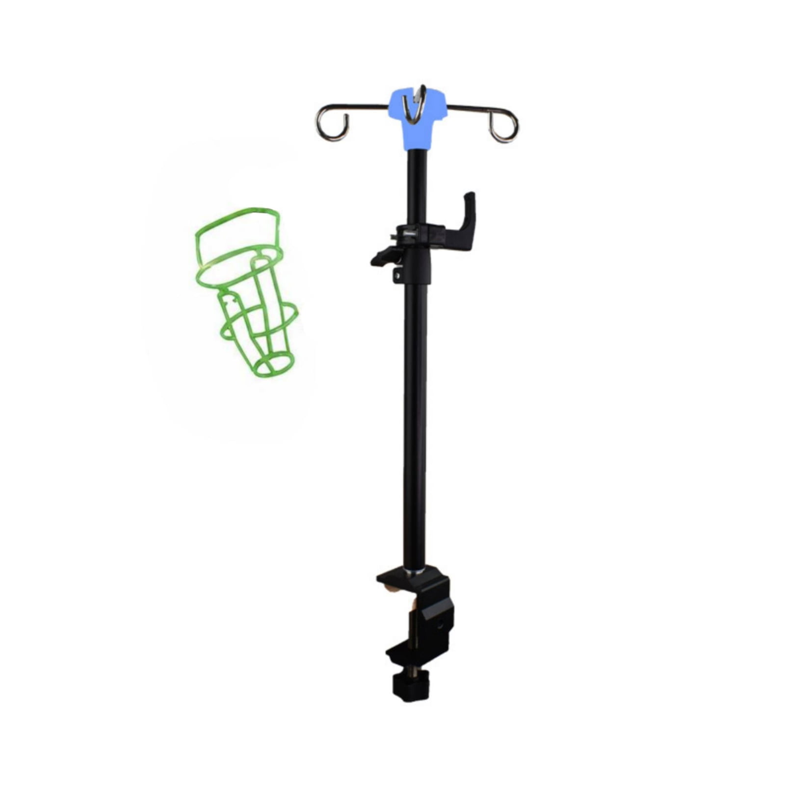 Yunhgft IV Pole Stand Holder Adjustable Telescopic Aluminum Alloy Space Saving Clamp on Bedside Nursing Aid for Home Care Patients