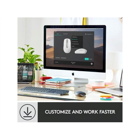 Logitech - MX Anywhere 3 Wireless Bluetooth Fast Scrolling Mouse with Customizable Buttons - Graphite