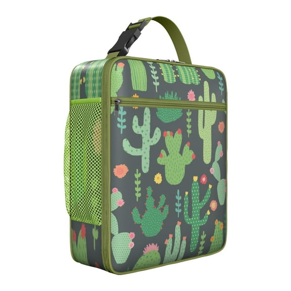 Botany Print Insulated Lunch Bag - Leakproof Reusable Portable Cooler Tote for Adults,Work,School,Picnic,Camping|Detachable Strap,Handle,Bottle Pocket