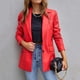 thumbnail image 5 of Pntutb Mujeres Casual Manga Larga Sólido Turndown Collar Botones Moda Abrigo Rollbacks Pntutb Pntutb-2852, 5 of 6