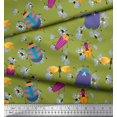 thumbnail image 3 of Soimoi Tissu en Coton Canard Imprimé Floral & Insectes par Yard 42 Pouces de Large, 3 of 3
