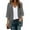 Dark Gray, variant on HUPOM Womens Blouse Button Sleeveless Cardigan Vacation Solid Cardigan For Women Navy 3XL(US:14)