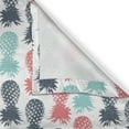 thumbnail image 4 of Ambesonne Tropical Valance Pack of 2, Stamped Minimal Backdrop, 42"X12", Turquoise White Coral, 4 of 5