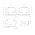thumbnail image 2 of Fits 2007-2010 Kia Rondo Brembo Brake Pad P30039N NAO; FMSI Number D1295-8412; Ceramic; Set Of 4; With Hardware, 2 of 3
