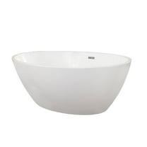 Altair Jolie 69" x 40" Freestanding Soaking Acrylic Bathtub