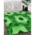 thumbnail image 3 of Ahgly Company Machine Washable Indoor Round Transitional Green Area Rugs, 6' Round, 3 of 7