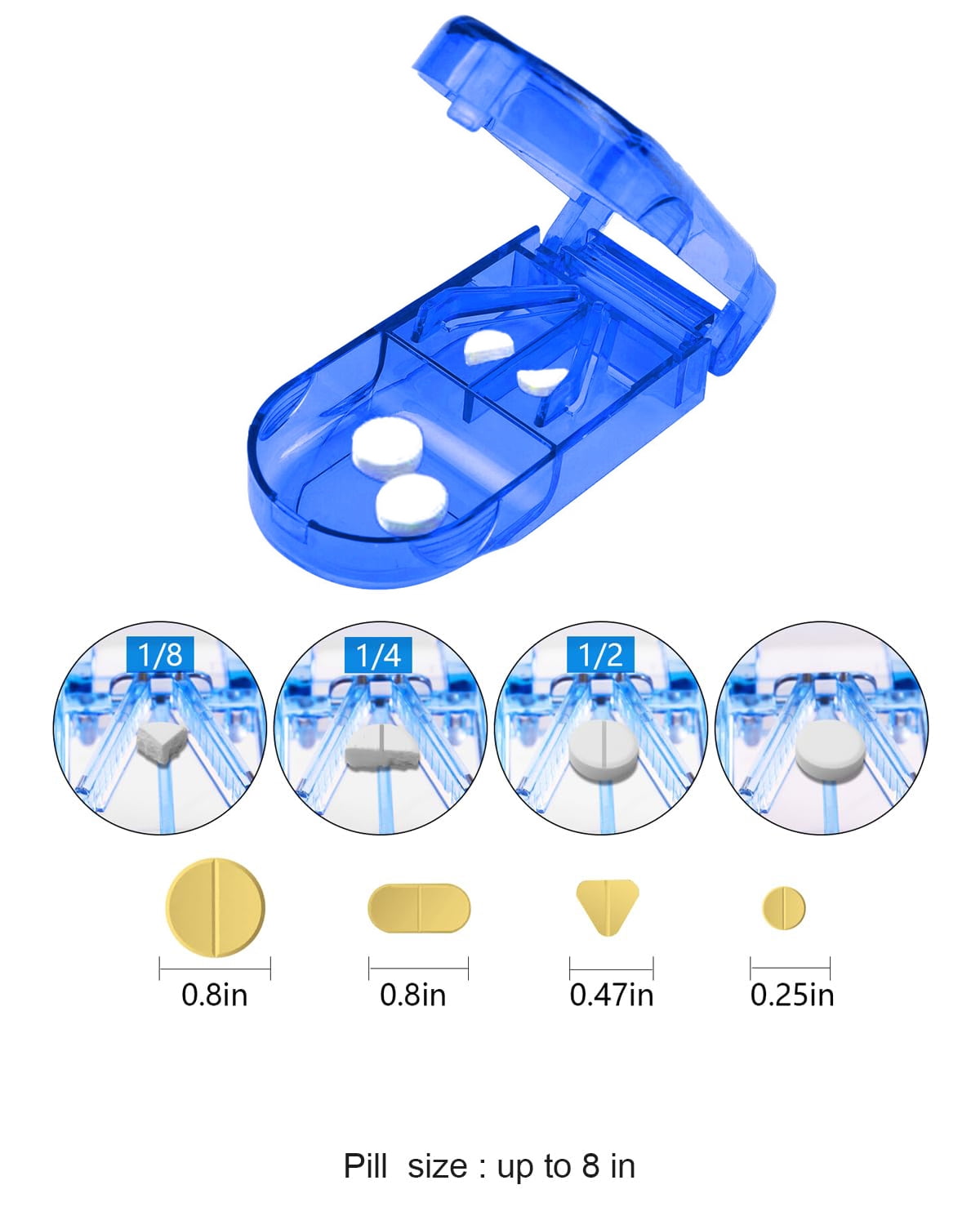 BEFUNZL Monthly Pill Organizer 3 Times a Days, Medicine Organizer Box with Portable Hard Shell and Pill Cutter, 31 Day Pill Box with Monthly and Weekly Sticker