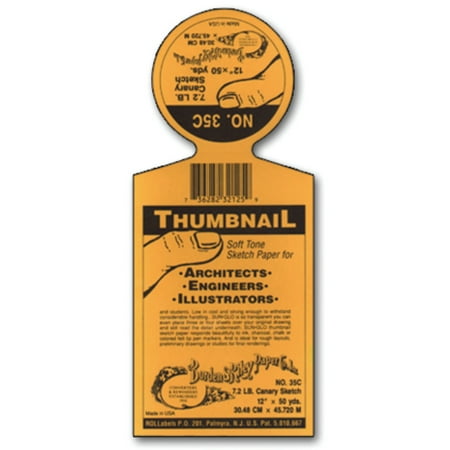 UPC: 0736282321228 | Borden & Riley #35C Sun-Glo Thumbnail Soft Tone Sketch Roll  Canary  12  x 20 yds.