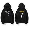 thumbnail image 2 of Sudadera con capucha estampada de baloncesto para hombre, de manga larga Sudadera con capucha, ropa Harajuku de moda, Top de manga larga con personalidad de Color sólido, 2 of 5