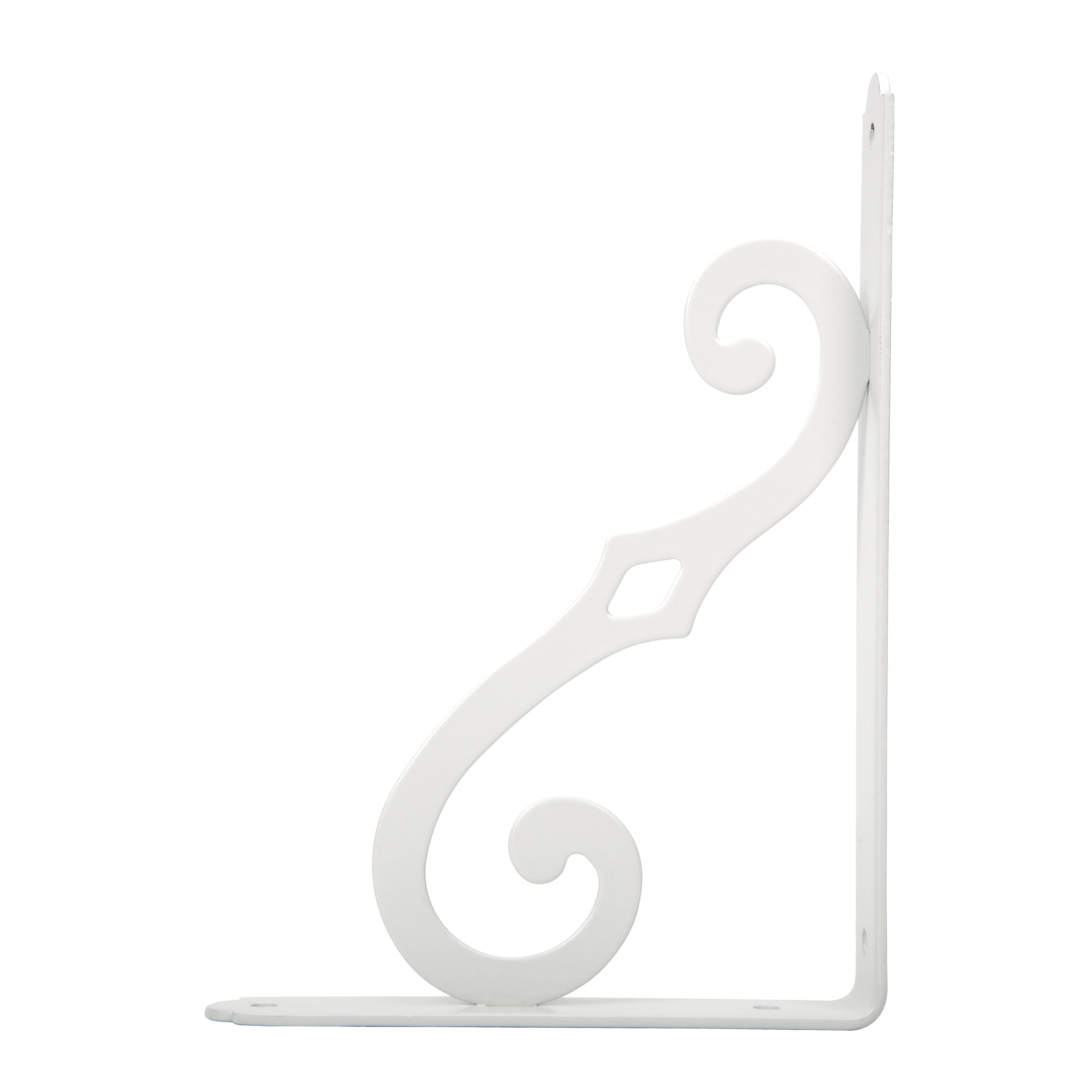 Hyper Tough 8 x 5-1/2-Inch White Metal Decorative Shelf Bracket, Steel