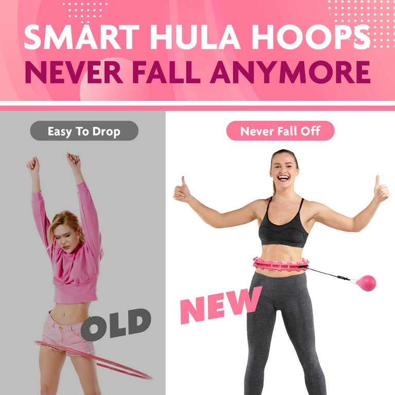 & Fitness Exercises) Hoop w/counter Hoops, Fat (Smart Hula Weighted Burn Hula Gear Abs Workout, Loss Stomach Weight -