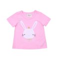 thumbnail image 1 of ITFABS Girl's Summer T-shirt, Children's Cartoon Rabbit Print Cotton Shirt Tops, 1 of 4