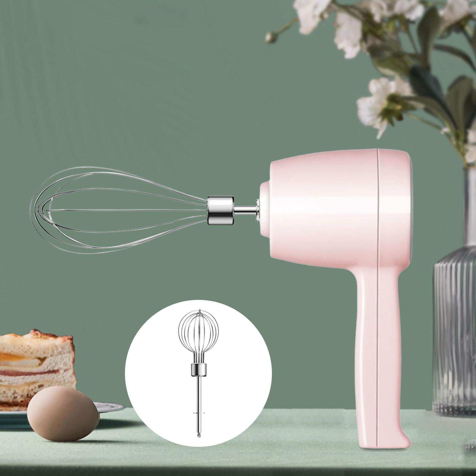 Fiocias Hand Mixer Electric Food Mixer Stable Lightweight Electric Food Blender Handheld Pink