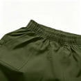 thumbnail image 7 of Twczz Boys Cargo Shorts with Pockets- Stretch Elastic Waist Baggy Casual Hiking Shorts Army Green Size 10, 7 of 7