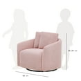 thumbnail image 6 of Beautiful Drew Kids Accent Chair by Drew Barrymore, Rose Bouclé Fabric, 6 of 15