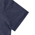 thumbnail image 5 of TANGQIOP T-Shirts for Men Short Sleeve Linen British Style Loose Breathable Collared Neck Polo Shirts Solid Color Quick Dry Loose Navy XL, 5 of 8
