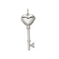thumbnail image 4 of Sterling Silver Heart Locket Key Pendant Necklace with Chain, 4 of 4