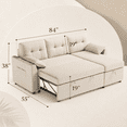 thumbnail image 3 of VANACC Sectional Sofa Bed with Storage and Soft Seat ,Reversible Pull Out Couch for Living Room,Beige, 3 of 10