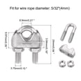 thumbnail image 2 of Unique Bargains M4 Wire Rope Accessory Set for 5/32' Dia, 12Pcs Cable Clip Clamp 6Pcs Thimble Rigging 6Pcs Crimping Loop Sleeve, 2 of 7