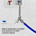 thumbnail image 6 of Metpure Washer Laundry Water Feed Line Splitter For Water Filtration RO Deionization Aquarium System 25’ Feet X 1/4” Tubing W/Shut Off Valve And Wye Connector + Supply Hose, 6 of 7
