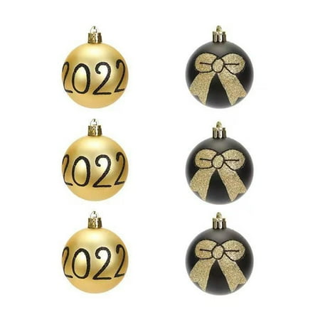 

Decor Store 6Pcs Christmas Hanging Balls Attractive Shatterproof Lightweight Christmas Baubles Ornaments for Home