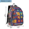 thumbnail image 2 of FORMRS Unisex School Backpack 17" Student Travel Bag with Laptop Compartment, Colorful Checkered Daisy, 2 of 7
