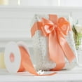thumbnail image 5 of Peach Satin Ribbon 1-1/2 inch x 50 Yards Peach Color Double-Faced Satin Ribbon for Gift Wrapping, Bows, Flower Bouquet, Eternal Roses, Crafts, Bridal Shower Wedding Decor, 5 of 16