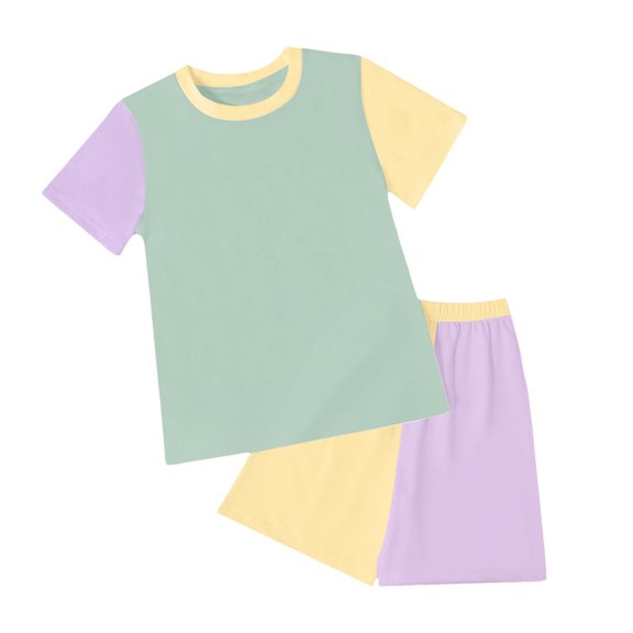 Little Girl Outfits Toddler Girl's 2 Piece Summer Outfits Short Sleeve Tee Tops and Floral Print Shorts Set