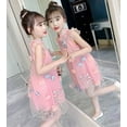 thumbnail image 4 of GHSDFBB Robe Traditionnelle Florale Brodée Fluide avec Pinces à Cheveux Assorties pour Filles 6 à 7 Ans Rose, 4 of 4