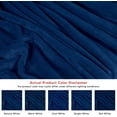 thumbnail image 4 of Navy Fleece Blanket Twin Size Lightweight Fuzzy Soft Anti-Static Microfiber Bed Blanket (90x66 Inch), 4 of 8