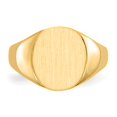 thumbnail image 5 of Real 14kt Yellow Gold 11.5x10.0mm Closed Back Signet Ring Size: 6; for Adults and Teens; for Women and Men, 5 of 6