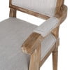 Noble House Aisenbrey French Fabric Dining Chair, Set of 4, Light Gray