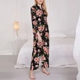 thumbnail image 3 of Sikiie Rose Flowers Women's Long-Sleeve Shirt and Full-Length Bottom Pajama Set (s-xxl)-Medium, 3 of 7