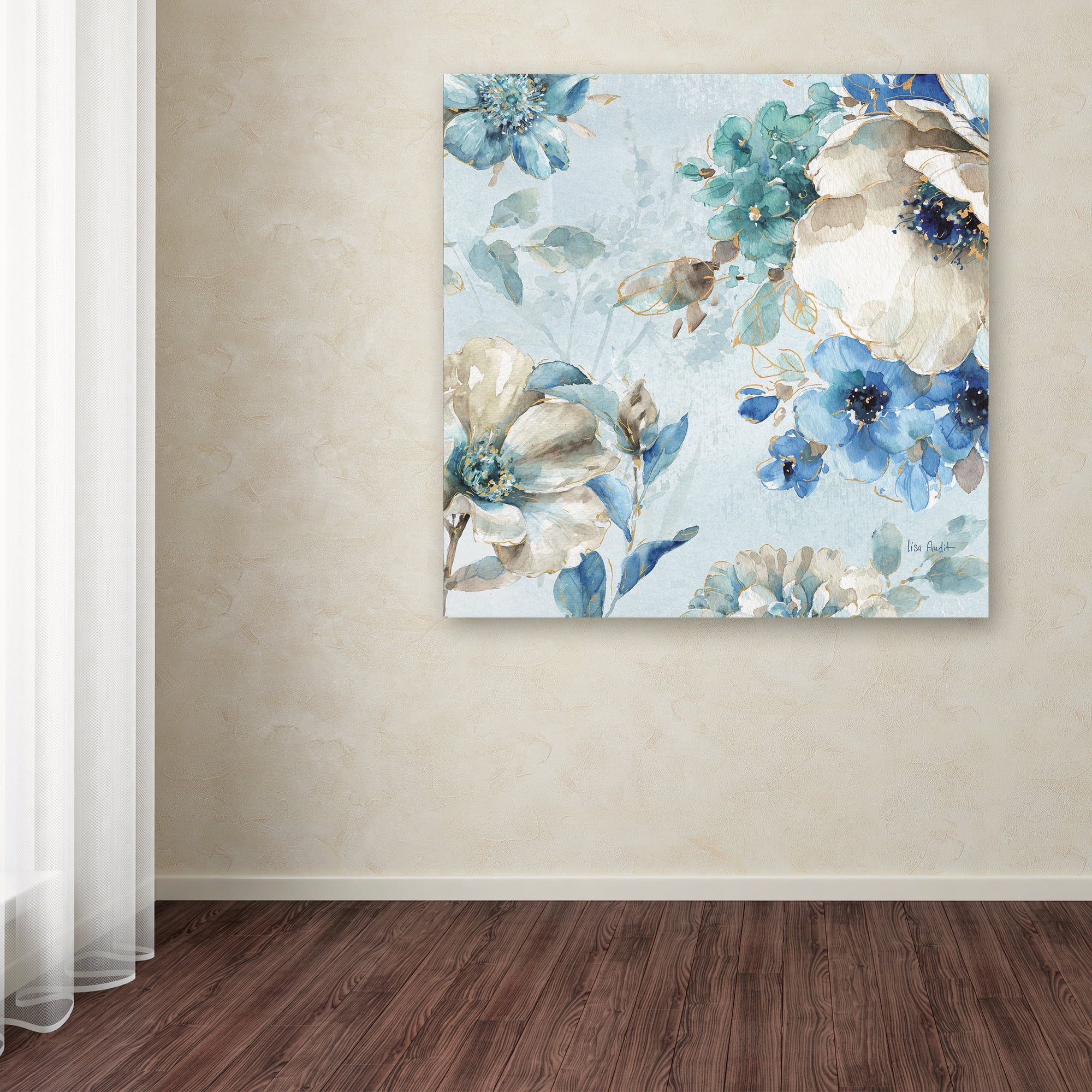 Trademark Fine Art "Indigold X" Canvas Art by Lisa Audit