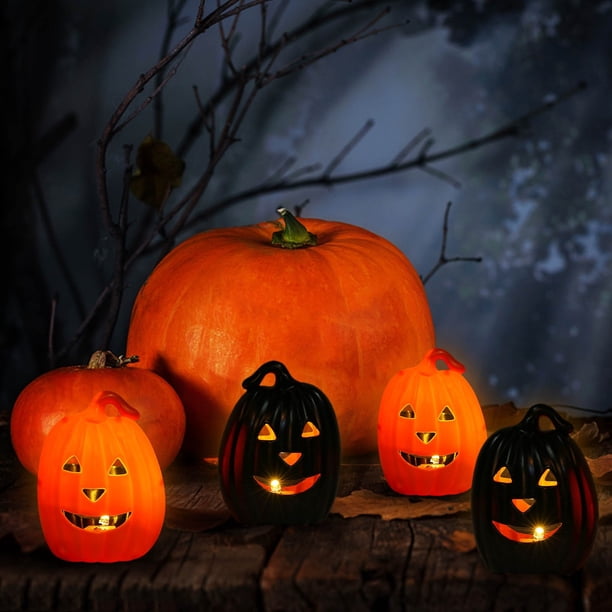 Artículos para Mujeres Xihbxyly Decoración de Halloween Linternas de Calabaza LED