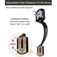 thumbnail image 3 of Front Door Handle and Deadbolt Set  Front Door Lock Set  Oil-Rubbed Bronze  Vintage Lower Half Entry Handleset  Entry Door Handle with Reversible Lever, 3 of 8