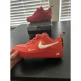 thumbnail image 2 of Ni - ke Ni - ke Air Force 1 07 LV8 Overbranding AJ7747-800 Mens US 9.5 Sneakers Team Orange, 2 of 5