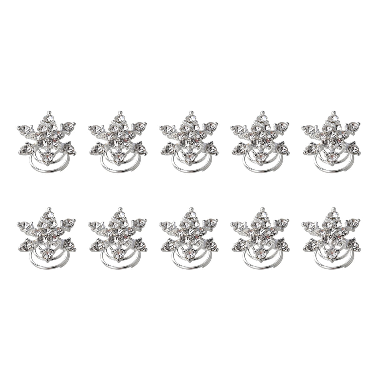 Lot De 48 épingles à Cheveux En Spirale Avec Strass - Pour Mariage, Soirée Ou Coiffure Quotidienne - 7