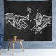 thumbnail image 3 of Tapiz de pared CHAO diseño floral blanco y negro 200 x 150 cm, 3 of 5