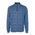 thumbnail image 2 of Men's Cutter & Buck Navy Illinois Fighting Illini Traverse Camo Print Stretch Quarter-Zip Pullover Top, 2 of 3