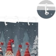thumbnail image 5 of Coolnut Christmas Gnome Shower Curtain Waterproof Fabric Shower Curtain 60" W x 72" H Shower Curtain Set with Hooks for Bathroom Decor, Machine Washable, 5 of 6