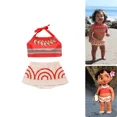 thumbnail image 2 of Vestido de una pieza para niña de Vaiana para Halloween, elegante conjunto de ropa de princesa Moana para fiesta de cumpleaños infantil, vestido de playa vintage esponjoso, 2 of 5