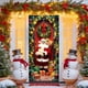 thumbnail image 4 of Seyotauo Merry Christmas Door Cover 72 x 35 Inch Xmas Tree Santa Snowman Fireplace Printed Door Hanging Cover Large Banner Background for Front Porch Outdoor Sign Holiday Party Decorations, 4 of 6