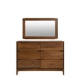 thumbnail image 2 of New Spec Monte Rosa Mid Century 6 Drawer Wood Dresser in Walnut, 2 of 3