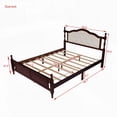 thumbnail image 6 of Classic Cherry Queen Bed with Upholstered Headboard and Panel Footboard, 6 of 26